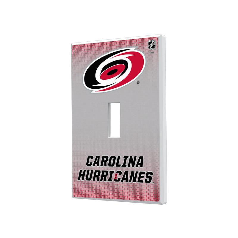 Carolina Hurricanes Linen Hidden-Screw Light Switch Plate