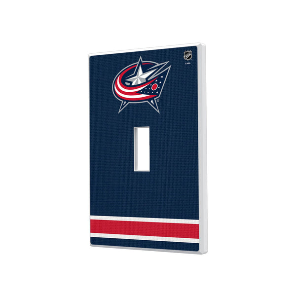 Columbus Blue Jackets Stripe Hidden-Screw Light Switch Plate