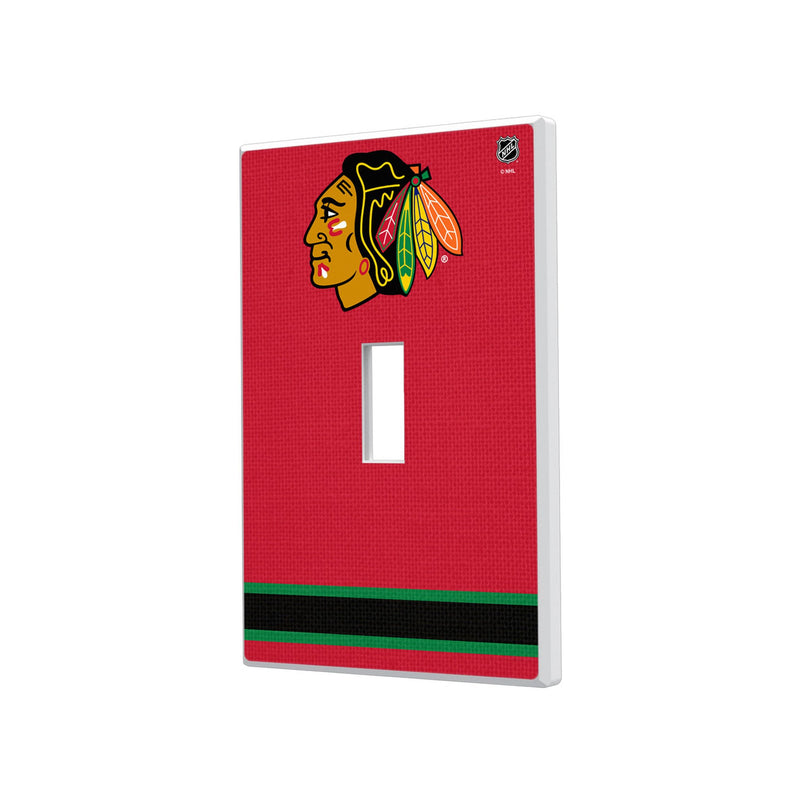 Chicago Blackhawks Stripe Hidden-Screw Light Switch Plate