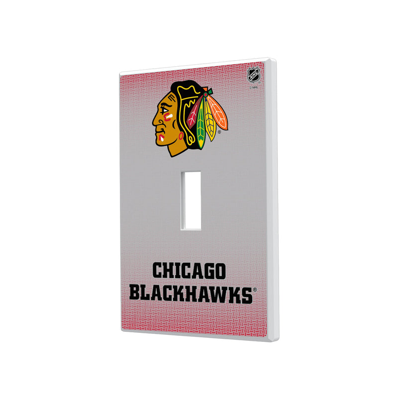 Chicago Blackhawks Linen Hidden-Screw Light Switch Plate