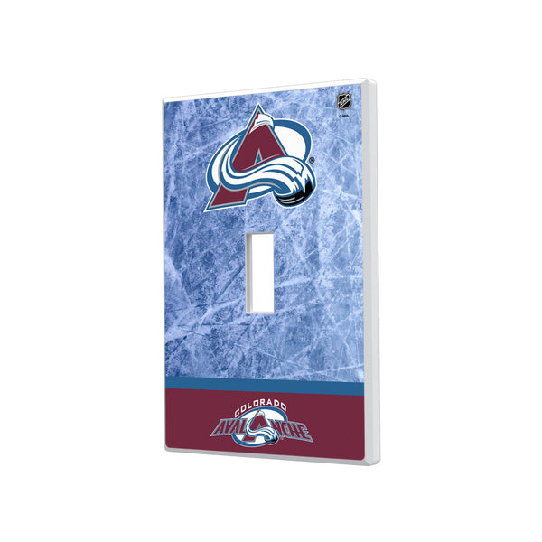 Colorado Avalanche Ice Wordmark Hidden-Screw Light Switch Plate