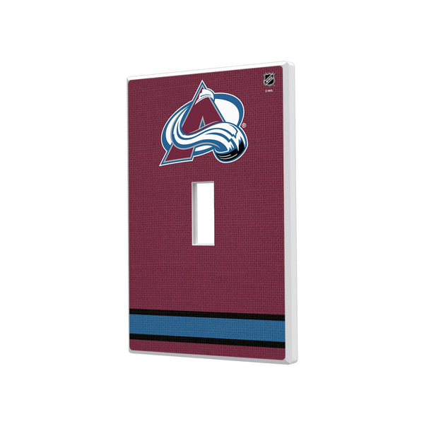 Colorado Avalanche Stripe Hidden-Screw Light Switch Plate