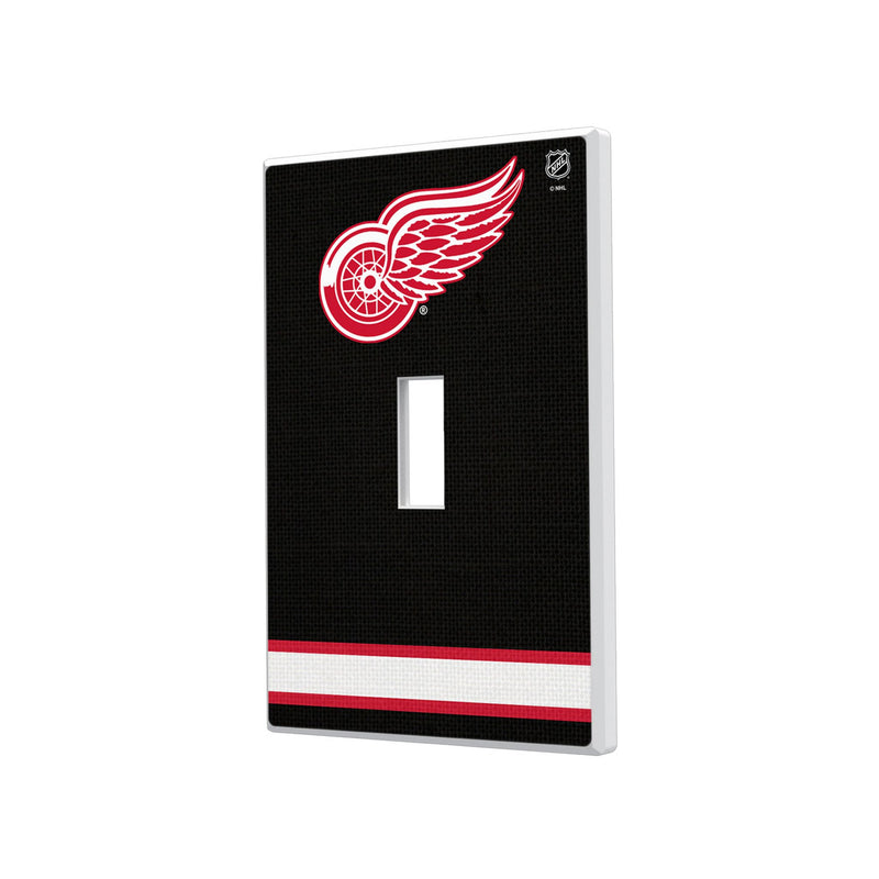 Detroit Red Wings Stripe Hidden-Screw Light Switch Plate