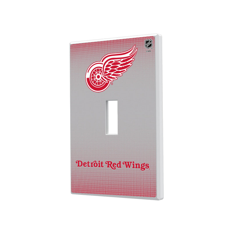 Detroit Red Wings Linen Hidden-Screw Light Switch Plate