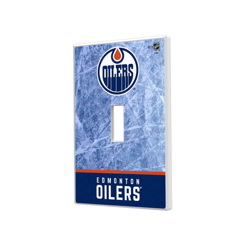 Edmonton Oilers Ice Wordmark Hidden-Screw Light Switch Plate