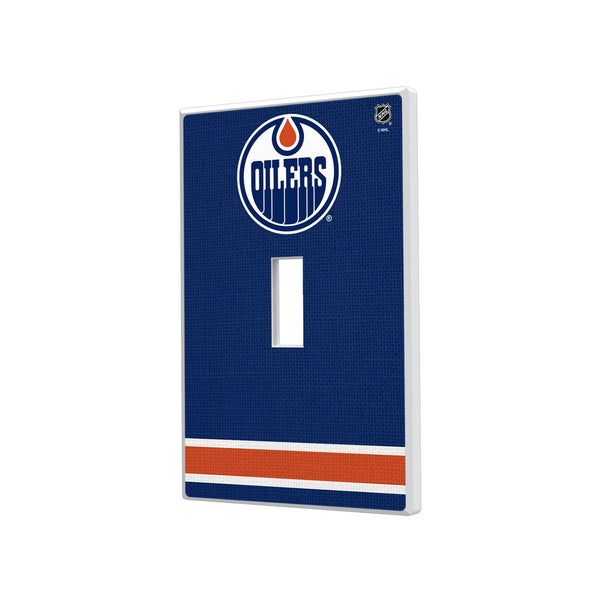 Edmonton Oilers Stripe Hidden-Screw Light Switch Plate