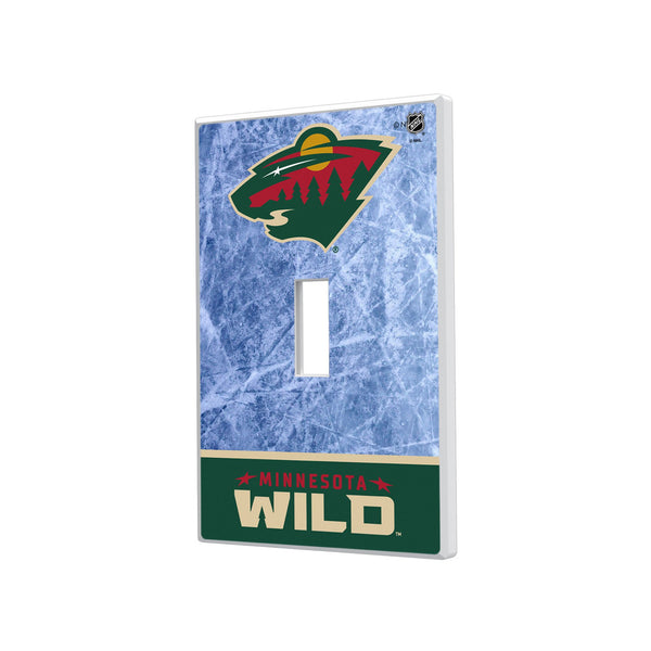 Minnesota Wild Ice Wordmark Hidden-Screw Light Switch Plate