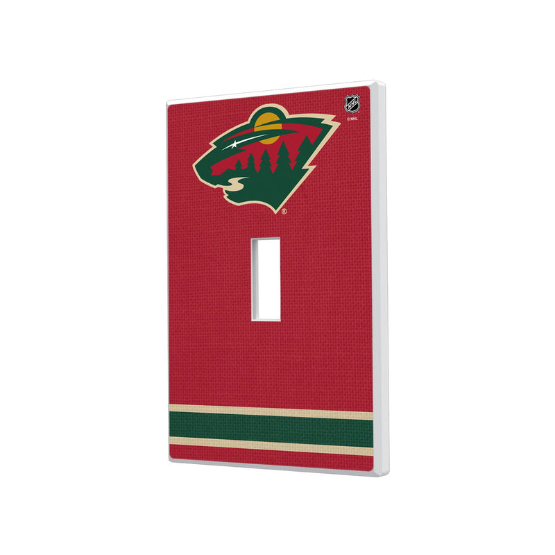 Minnesota Wild Stripe Hidden-Screw Light Switch Plate