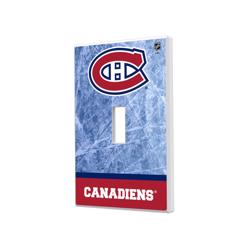 Montreal Canadiens Ice Wordmark Hidden-Screw Light Switch Plate