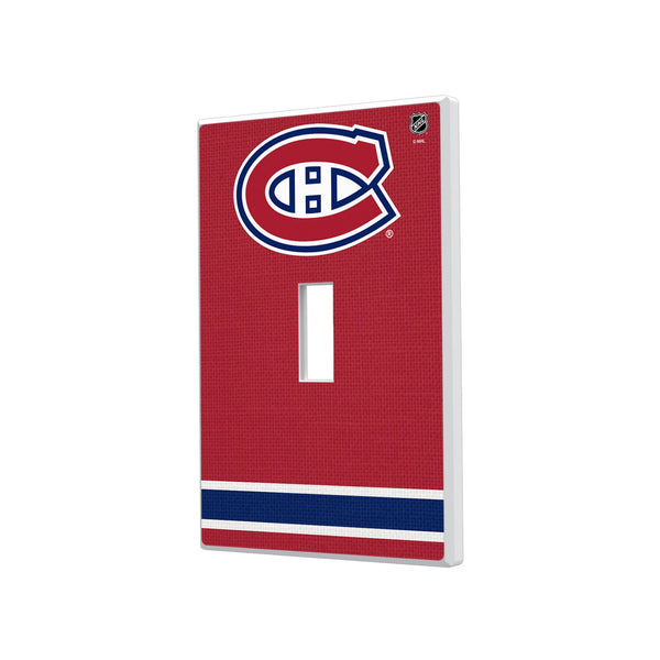 Montreal Canadiens Stripe Hidden-Screw Light Switch Plate