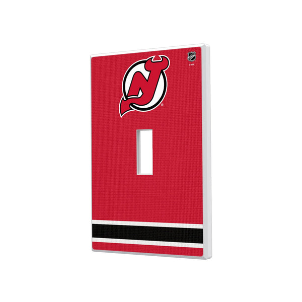 New Jersey Devils Stripe Hidden-Screw Light Switch Plate