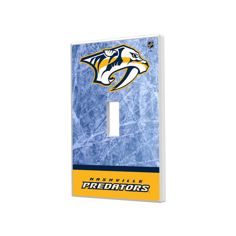 Nashville Predators Ice Wordmark Hidden-Screw Light Switch Plate