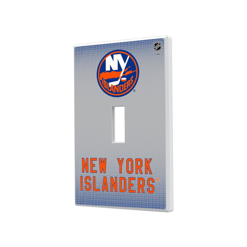 New York Islanders Linen Hidden-Screw Light Switch Plate