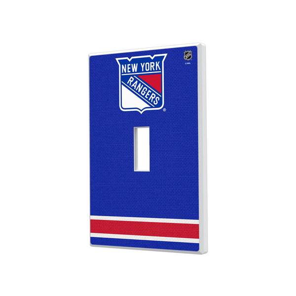 New York Rangers Stripe Hidden-Screw Light Switch Plate