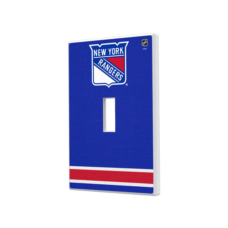 New York Rangers Stripe Hidden-Screw Light Switch Plate