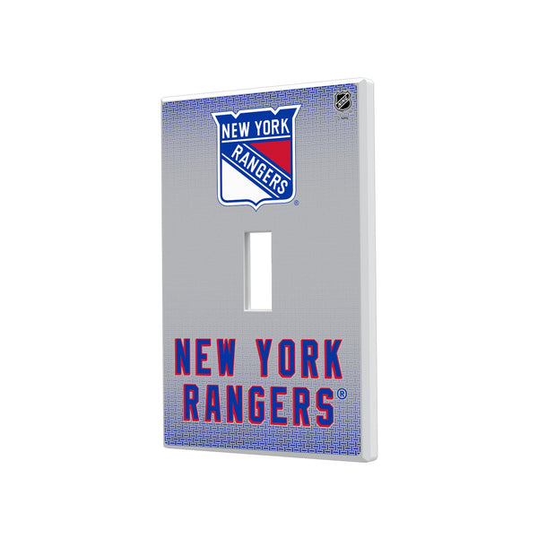 New York Rangers Linen Hidden-Screw Light Switch Plate