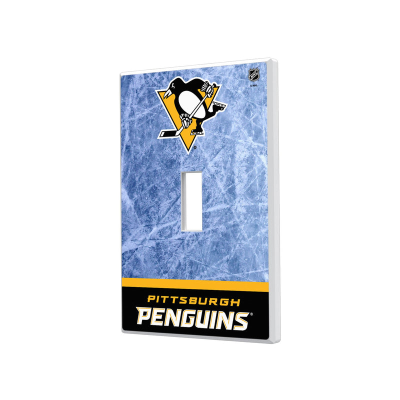 Pittsburgh Penguins Ice Wordmark Hidden-Screw Light Switch Plate