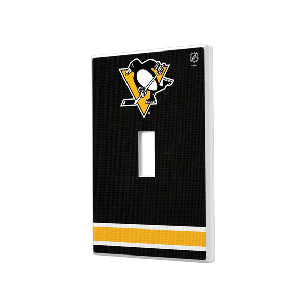 Pittsburgh Penguins Stripe Hidden-Screw Light Switch Plate