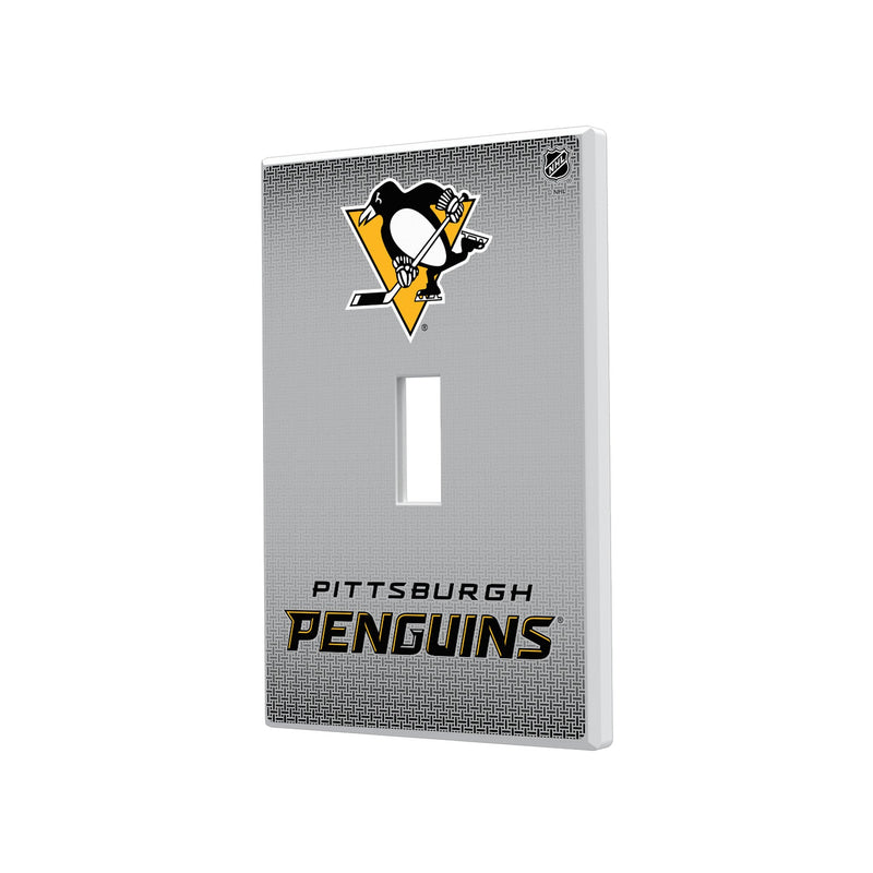 Pittsburgh Penguins Linen Hidden-Screw Light Switch Plate