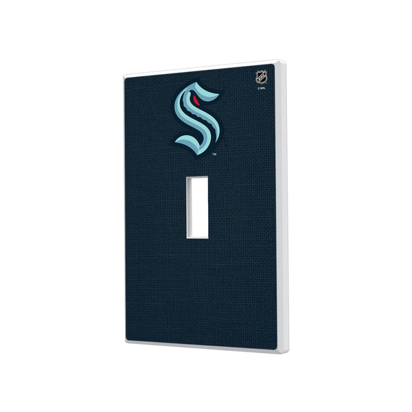 Seattle Kraken Stripe Hidden-Screw Light Switch Plate