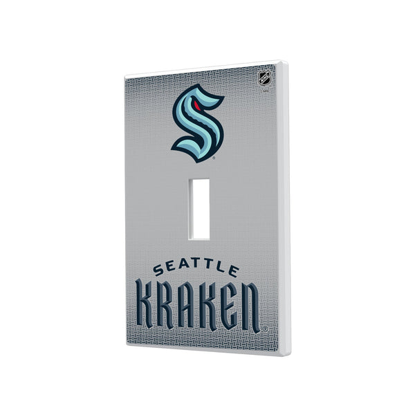 Seattle Kraken Linen Hidden-Screw Light Switch Plate