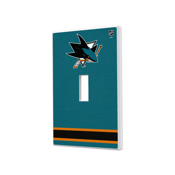 San Jose Sharks Stripe Hidden-Screw Light Switch Plate