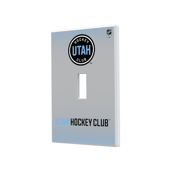 Utah Hockey Club Linen Hidden-Screw Light Switch Plate