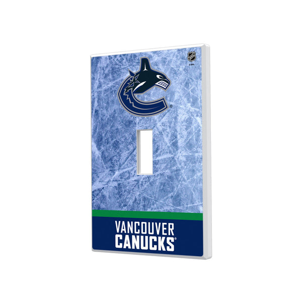 Vancouver Canucks Ice Wordmark Hidden-Screw Light Switch Plate