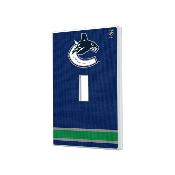 Vancouver Canucks Stripe Hidden-Screw Light Switch Plate