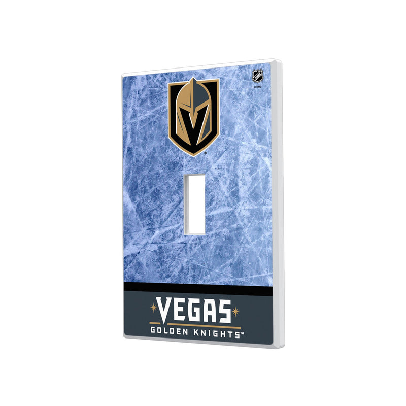 Vegas Golden Knights Ice Wordmark Hidden-Screw Light Switch Plate