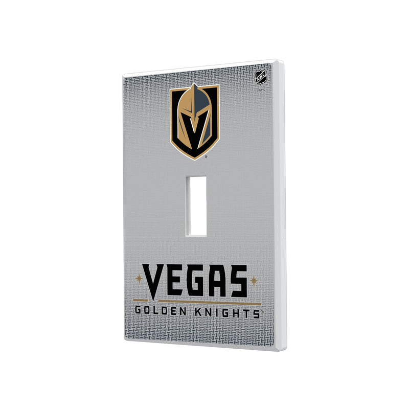 Vegas Golden Knights Linen Hidden-Screw Light Switch Plate