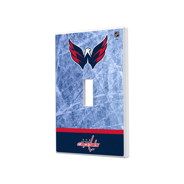 Washington Capitals Ice Wordmark Hidden-Screw Light Switch Plate