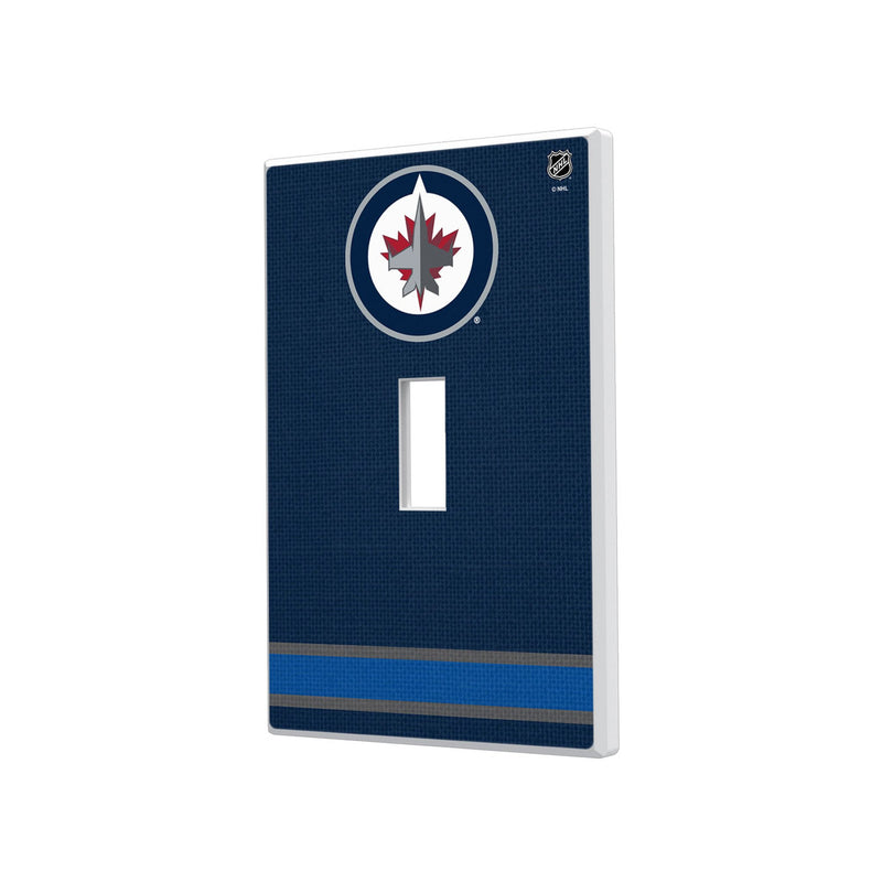 Winnipeg Jets Stripe Hidden-Screw Light Switch Plate