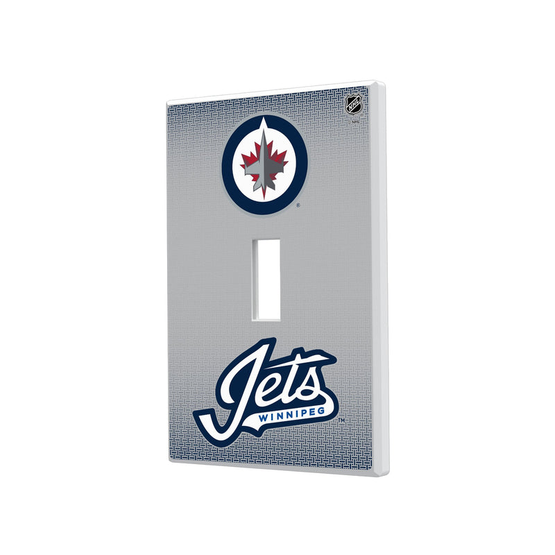 Winnipeg Jets Linen Hidden-Screw Light Switch Plate