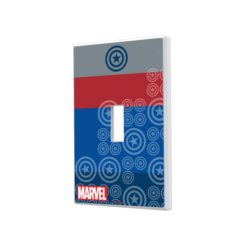 Marvel Avengers Captain America Sigil Hidden-Screw Light Switch Plate