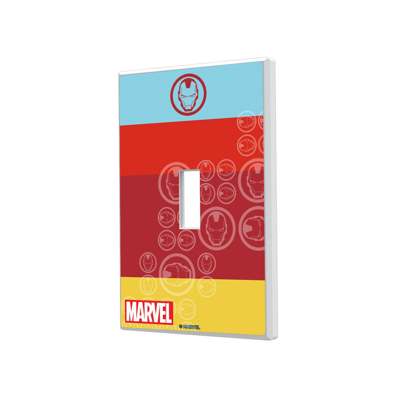 Marvel Avengers Iron Man Sigil Hidden-Screw Light Switch Plate