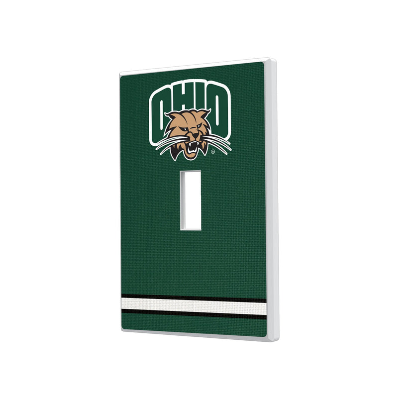 Ohio University Bobcats Stripe Hidden-Screw Light Switch Plate