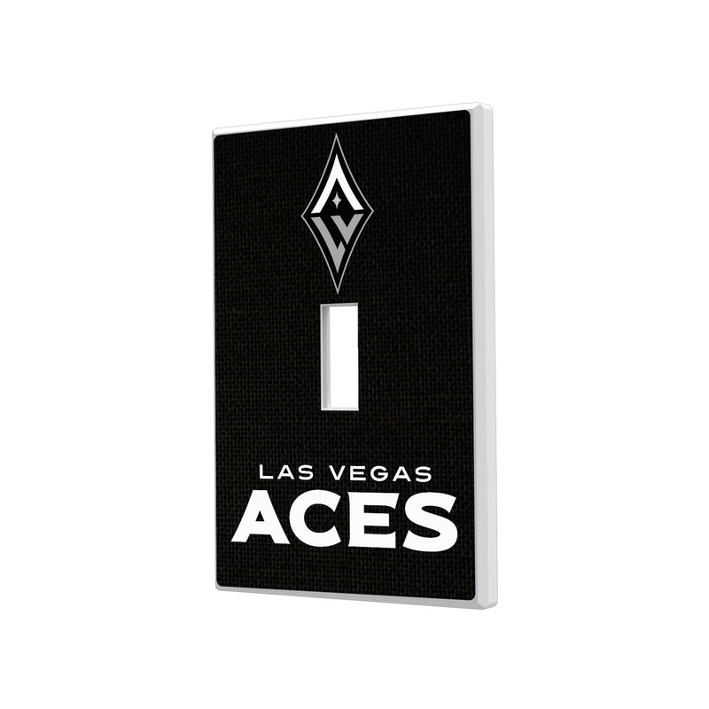 Las Vegas Aces Solid Hidden-Screw Light Switch Plate