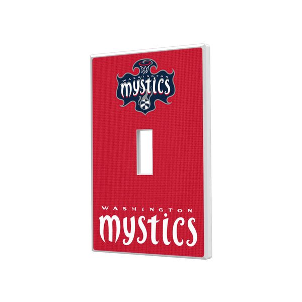 Washington Mystics Solid Hidden-Screw Light Switch Plate