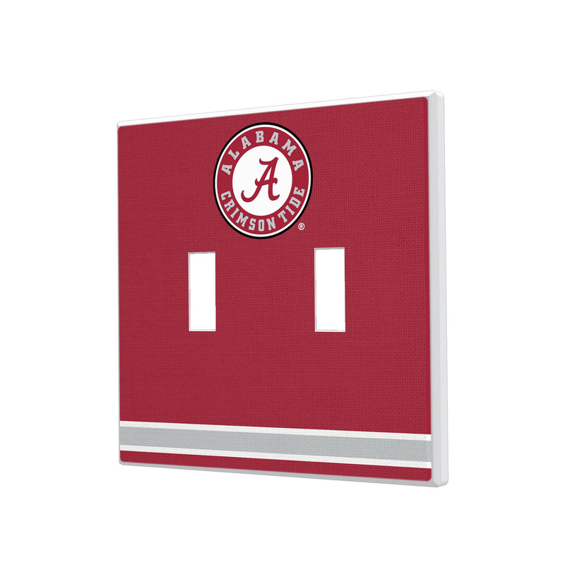 University of Alabama Crimson Tide Stripe Hidden-Screw Light Switch Plate