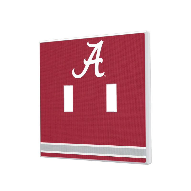 University of Alabama Crimson Tide Script A Stripe Hidden-Screw Light Switch Plate