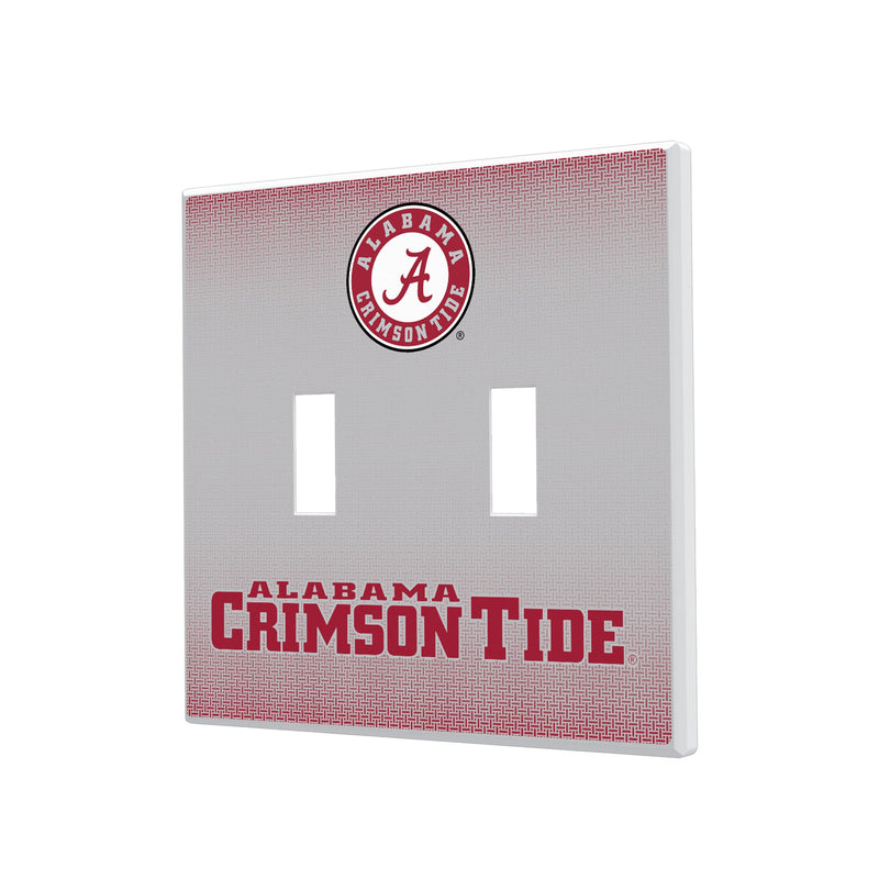 Alabama Crimson Tide Linen Hidden-Screw Light Switch Plate