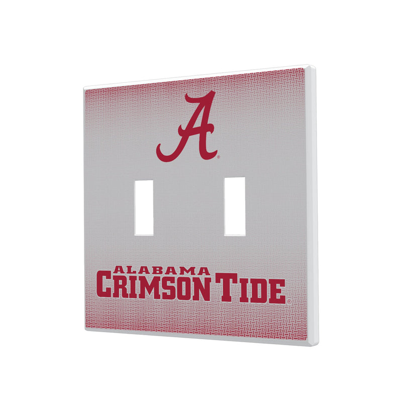 Alabama Crimson Tide Linen Hidden-Screw Light Switch Plate