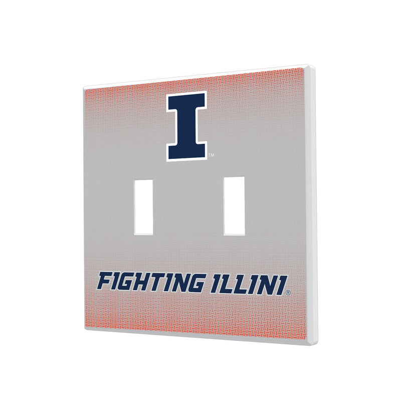 Illinois Fighting Illini Linen Hidden-Screw Light Switch Plate