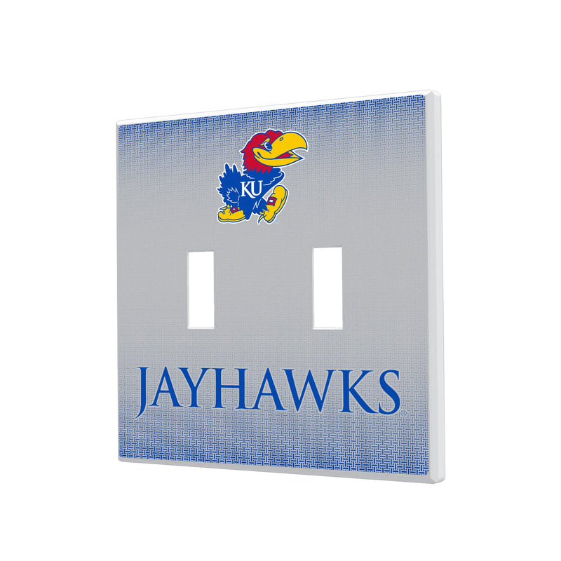 Kansas Jayhawks Linen Hidden-Screw Light Switch Plate