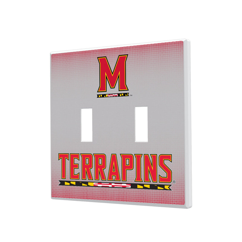 Maryland Terrapins Linen Hidden-Screw Light Switch Plate