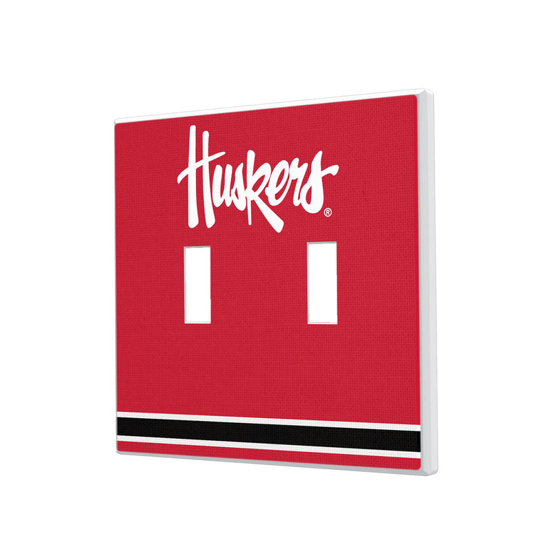 University of Nebraska Huskers Stripe Hidden-Screw Light Switch Plate