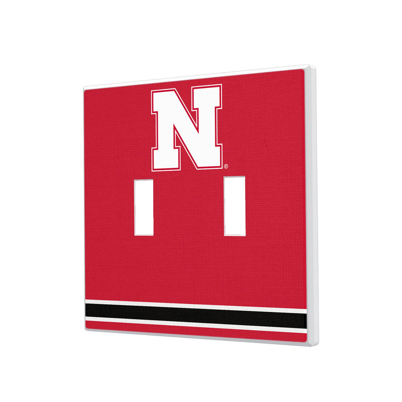 University of Nebraska Huskers Block N Stripe Hidden-Screw Light Switch Plate