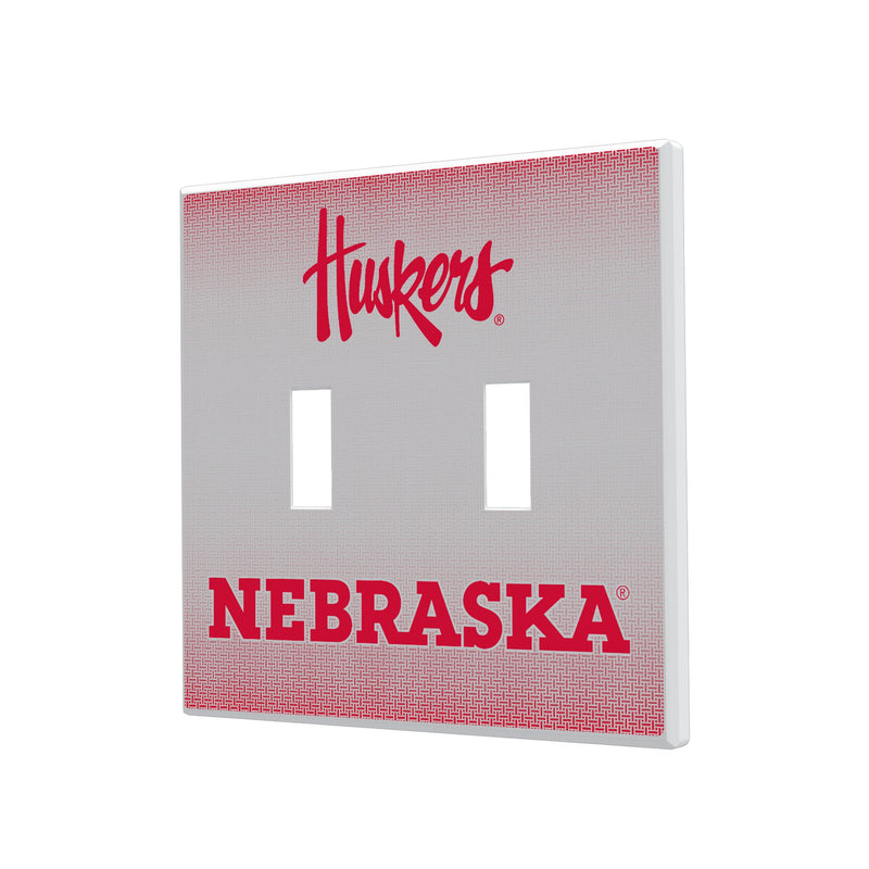 Nebraska Huskers Linen Hidden-Screw Light Switch Plate