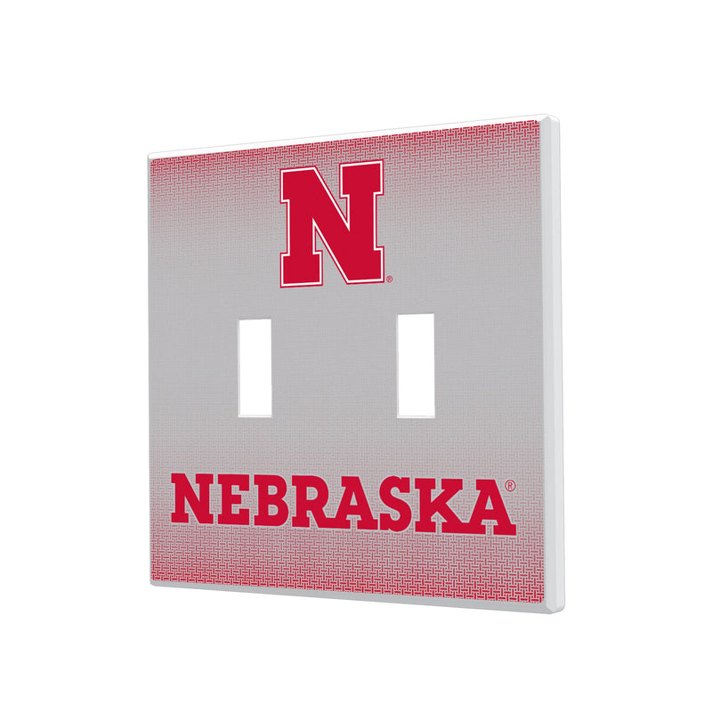 Nebraska Huskers N Linen Hidden-Screw Light Switch Plate